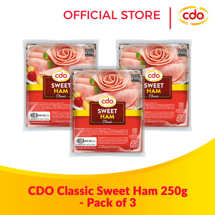 Cdo Classic Sweet Ham 250g Pack Of 3 Lazada Ph