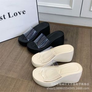 [Free Shipping] Womens Eva Slippers Thick-Soled Transparent Summer New Style Sandals for Women Non-Slip Summer Ladies Sandals for Outdoor Wear