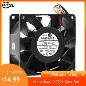 8038 Fan For NMB 3115RL-04W-B76 80x80x38mm 12V 1.6A PWM 6500RPM 91CFM High-Speed Fan