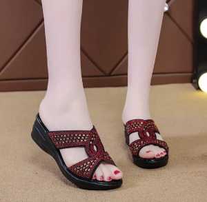 PROMO Sepatu Sandal Wedges Wanita Kickress (COD) MARRON / Sandal Sandal Wanita Bagus/ Sandal Remaja/ Sandal Santai/ Sandal Terkini/ Sandal Keren/ Sandal Murah/ Sandal Promo/ Fasion Wanita/ Sepatu sandal pesta/ Sandal TerBaru