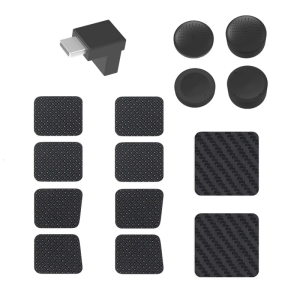 Wear-resistant Trackpad Sticker Skin Cover Silicone Rocker Cap with L Connector Set for Steam Deck Controller Grip Cover