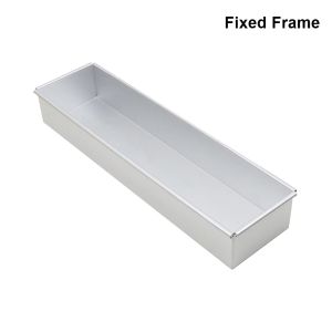 W3RF 1Pcs รูปสี่เหลี่ยมผืนผ้า แม่พิมพ์เค้กทีรามิสุ ประเภทที่ใช้งาน/คงที่ ซิลเวอร์ ถาดชีสเค้ก ทนทาน อลูมิเนียมอัลลอยด์ ชุดเครื่องมืออบขนม ขนมปังเค้กบราวนี่