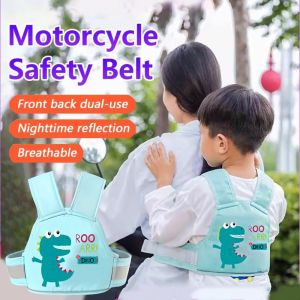 QUERIDO Composite Sponge Motorcycle Seat Vest Strap Adjustable with Reflective Strip Kids Safety Seat Harness Multi-functional Convenient Safety Belt for Kids Children Aged 2-12 years old
