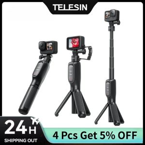 TELESIN Shorty Rechargeable Selfie Stick Tripod with Remote Control for Gopro Hero 13/12/11/10/9 High-Capacity Battery Monopod