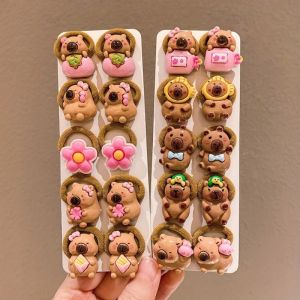 10pcs Cute Capy Hair Rope Childrens Hair Band No Injury To Hair Headwear for Baby Girl Child