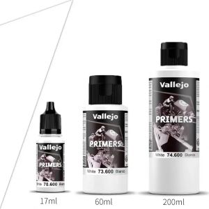 Vallejo 17/60/200ml Acrylic Surface Primer White Black Gray Base Coat Paint for Airbrush Statue Scale Model Painting Supplies