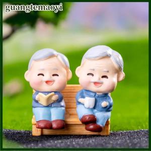 guangtemaoyi Mini Proposal Grandpa Grandma Figurines Landscape Decoration Car Dashboard Home Ornaments Gift