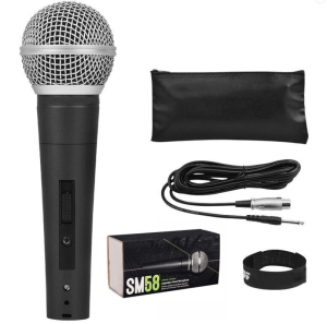 Vocal Dynamic Microphone Metal Handheld Wired Microphone for Singing Mic Suitable for Karaoke and Recording with On/Off Switch and 3m XLR Cable