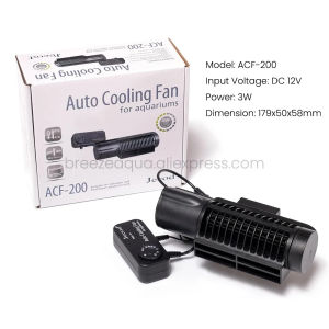 GREATLH Jebao Jecod ACF-300 ACF-200 DC12V Adjustable Automatic Cooling Fan for Saltwater Freshwater Aquarium Fish Tank