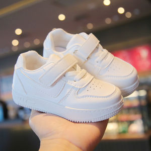 【On Hand】 White Shoes For Kids Girls Korean Rubber Shoes Baby Shoes Puting Sapatos 1 To 6 Years Old