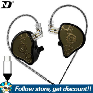 ND Venus HiFi Headset Type-C/3.5mm Plugs High-Quality Sound In-ear Music Earbuds Double PIN Interchangeable Wire Design Dynamic Driver Monitors Headphones Noise Cancelling Sports Gaming Wired Earphone For Smartphones MP3 Players Laptops Computers