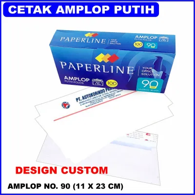 Amplop Putih Cokelat Cetak Kop Surat 1 Pack isi 100 Lembar Design Custom