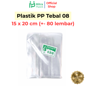 Plastik PP 15x20 Tebal 08 Kantong Plastik Bening Snack Keripik Tebal Transparan