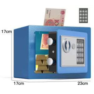 Digital Safe Box Mini Steel Safes Household Password Key Safety Security Box Keep Cash Jewelry Money Bank Festival Gift