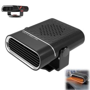 MYTHIS Rapid Heating Car Heater Fan Heating and Fan Modes Plastic Vehicle Heater Fan Rotatable Stand Car Demister Fan Windshield Defrosting