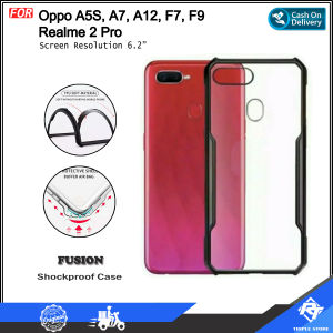 Case Oppo A5s A7 A11K A12 F9 Soft Hard TPU HD Transparent Casing Cover