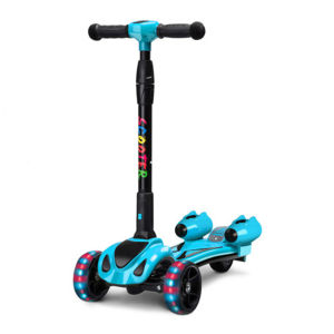 【SG Stock】Kids Spray Scooter Folding Scooter  folding three in one scooterCool Spray Kids Scooter Height Adjustable Luminous