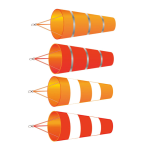 Reflective Plastic Windsock Outdoor Wind Direction Flag with Fluorescent Belt Wind Sock for Garden or Patios Decoration