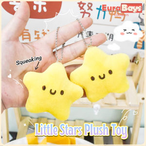 E.B. Little Stars Plush Toy Creative Keychain Cute Girl Squeaking Car Keys Doll