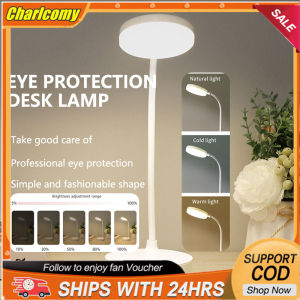 Table Lamp for Study Table Foldable Dimming Charging Plug Dual-Purpose Table Lamp Eye Protection Adjustable 3 Colors Desk Lamp Bedroom Bedside Lamp  1200mAh 360° Rotatable 3 color Infinite dimming  Eye Protection Reading Lamp Bedside Light