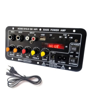 D10 Ⅱ 900W Amplifier board Tampilan digital Power amplifier board Untuk 8-12 Inci Speaker AC 220V-DC 12V