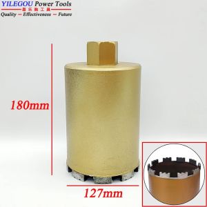 127x180mm Wet Diamond Drill Bit. Diameter 127mm Length 180mm Diamond Core Bit With Water. Use For Concrete Wall Drilling Hole.