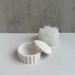 Non-stick Shell Container Mold Epoxy Resin Silicone Mold DIY Crafts Ornament Tool for DIY Storage Box Candlestick