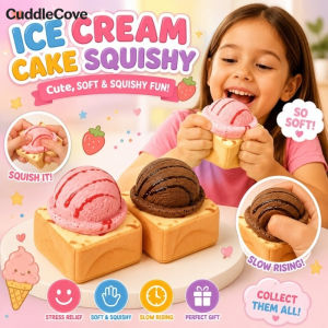 CuddleCove Ice Cream Bread Squishy Squeeze Toy Slow Rebound Simulation Food Stress Relief Fidget Toy