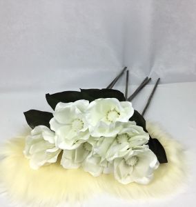 ดอกแมกโนเลียสีขาว ดอกไม้ประดิษฐ์เกรดพรีเมี่ยม ดอกไม้ปลอมตกแต่งบ้าน