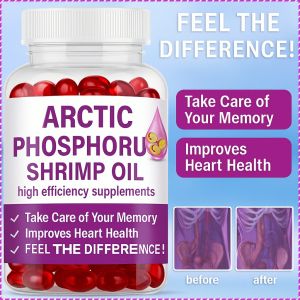 Antarctic Krill Oil Gummies Lecithin Type Omega-3 Improves Memory And Blood Circulation Easy To Absorb For Children And Adults And Protects The Heart Brain Eyes And Joints