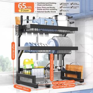 Kitchen Rack | Dish Rack | Rak Dapur Rak Pinggan | With Cabinet | Rak Sinki Kabinet | Dish Drainer Racks