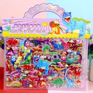 WEIYA 2 Sheets/Bag Kuromi Melody Stereo Bubble Sticker Princess Dress UP Kawaii Kids Toy Sticker Waterproof Cute 3D Foam Sticker Kids Prizes