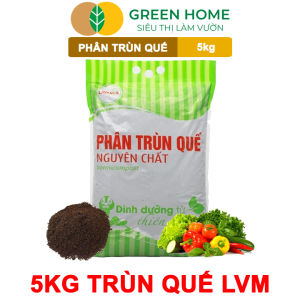 Phân Trùn Quế Greenhome Lavamix Bao 5kg Nguyên Chất Bổ Sung Dinh Dưỡng Cải Tạo Đất Bón Rau