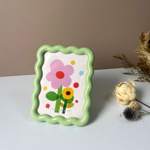 Pink/Green/Yellow 6inch Picture Frame Cartoon Creativity Tabletop Acrylic Frame for Photos Quality Frames Home Decor Gifts2026