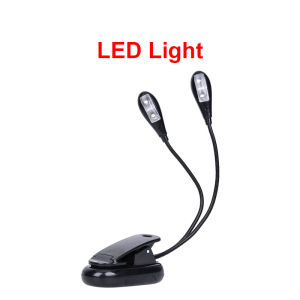 LED Light (PD-12) Dual Arms 4 LED Clip On Lamp for Music Stand  Book Reading | Accessories Murah 乐谱架灯