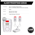 Alarm Sensor Gerak / Alarm Pendeteksi Gerak / Alarm Infrared Anti Maling - GDR. 