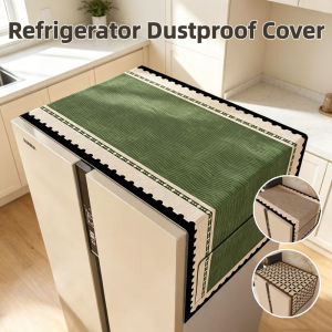 American Style Refrigerator Dustproof Cover Cloth Luxury Decorative Cover Multi‑use Dust Cover Mat