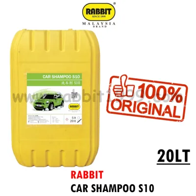 RABBIT CAR SHAMPOO S10 - 20Lt - Car Shampoo Wash & Shine PH Balance 20KG / Car Shampoo Nano Wax CSB 20kg [KLEENSON]