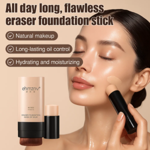 💕Hot-Selling Watery Skin💕Flawless Eraser Foundation Stick Light Makeup Base Concealer Stick Nude Flawless Commuting Long-Lasting Makeup Double-Headed Foundation Stick