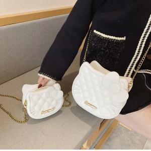 Christmas Gift Halloween Sanrio Kit Girl Shoulder Bag Hello Kitty Kawaii Anime Fashion Student Waterproof Chain Crossbody Mobile Phone Storage Bag New