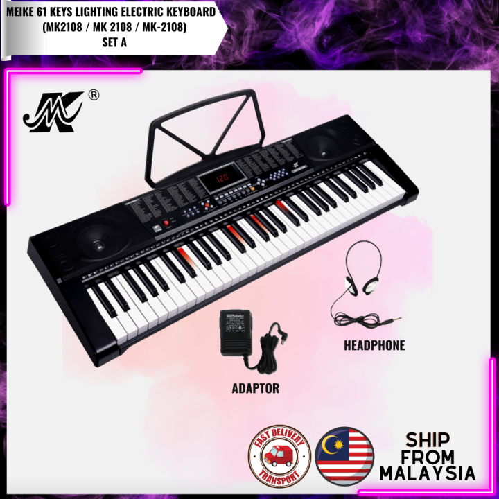 MEIKE 61 Keys Lighting Electric Keyboard (MK2108 / MK 2108 / MK2108