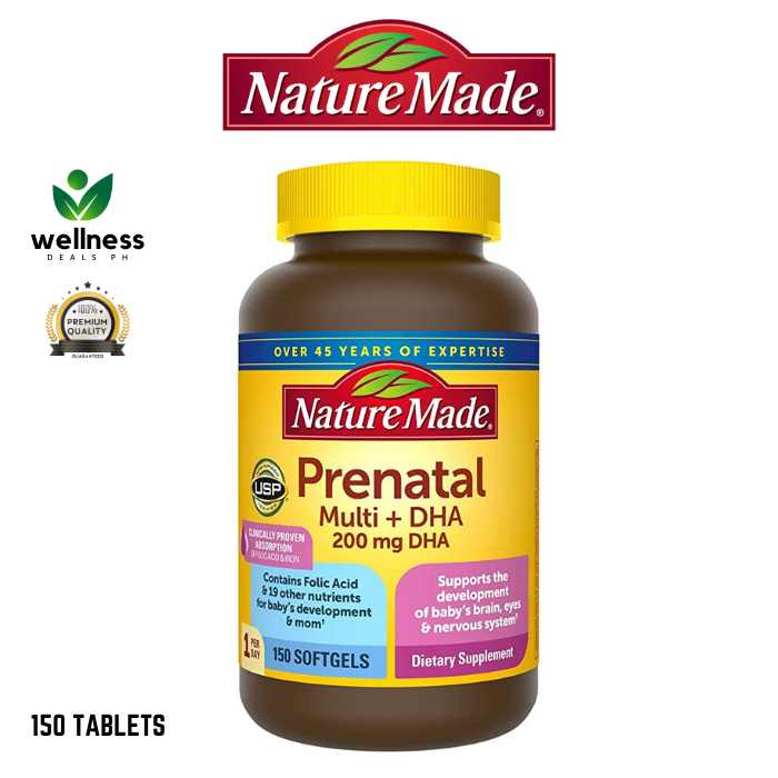Nature Made Prenatal Multi + DHA 150 Softgels Lazada PH