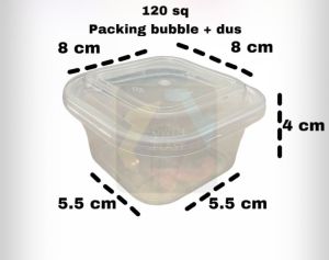 THINWALL KLIR/THINWALL MINI UKURAN 120 ML DAN 150 ML BENTUK KOTAK SAMA SISI