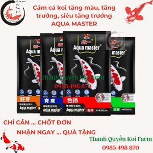 Cám Cá Koi Thức Ăn Cá Koi AQUAMASTER COLOR GROWTH Hi - GROWTH STAPLE gói lẻ 1kg và 05kg