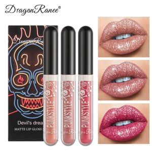 Lip Glaze Matte Fine Flash Waterproof Versatile Durable Makeup Effect Festival Party Halloween Makeup