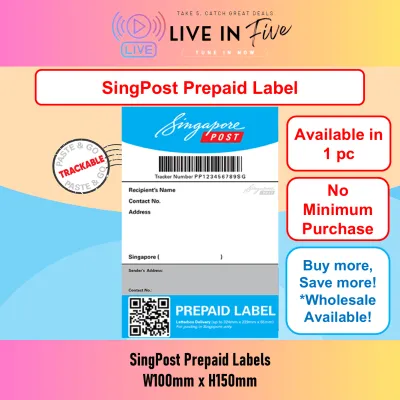 Singpost Tracked Letterbox Prepaid Labels (No Min Purchase)