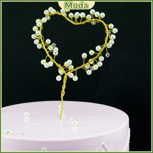 Moda Pearl Crown Cake Topper Decor Birthday Fairy Stick Party Wedding Anniversary Crown Decoration
