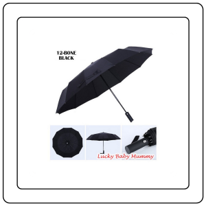 【JJ HOME】12 Ribs Automatic Umbrella Super Windproof Large Umbrella Auto Open Close Excellent Water Repellency