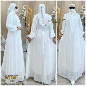 BISA COD TERBARU!! Set Dress Syari Kode AZIZAH Bahan Ceruty Babydol Premium by Ory AjeZas Collection