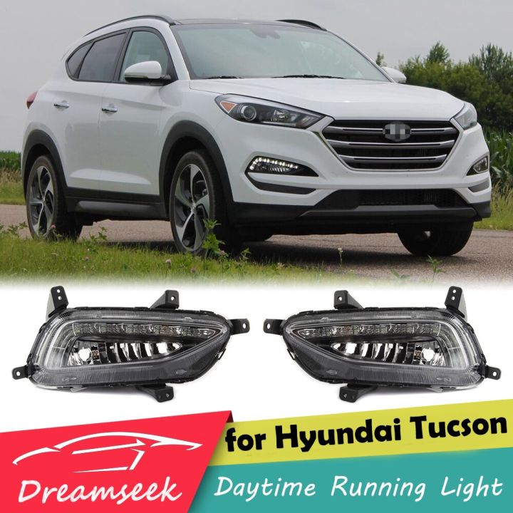 LED DRL Fog Light Assembly for Hyundai IX35 Tucson 2015 2016 2017